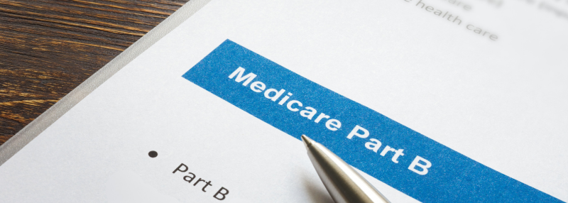 Image of Medicare Part B document with pen