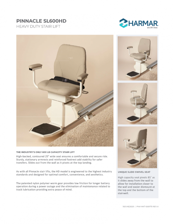 Harmar SL600HD Pinnacle Heavy Duty St CarePro Health Services